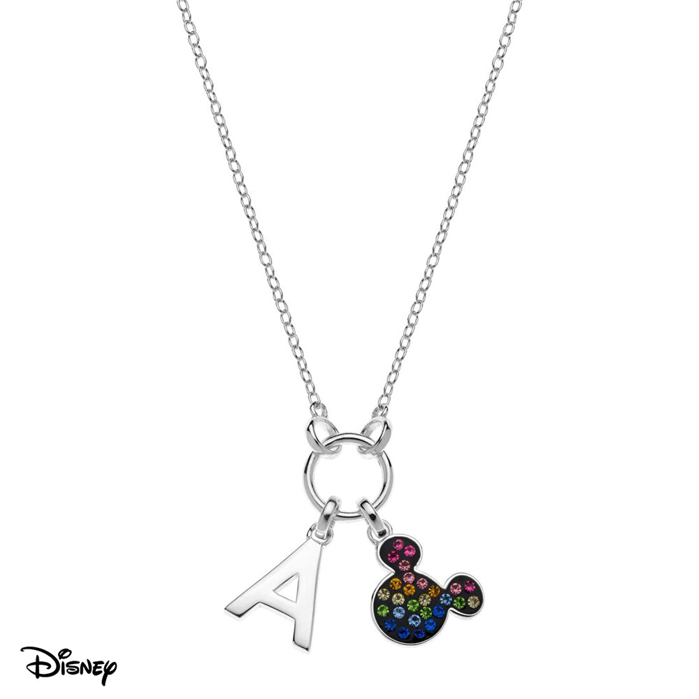 Collar Con Inicial Disney Plata