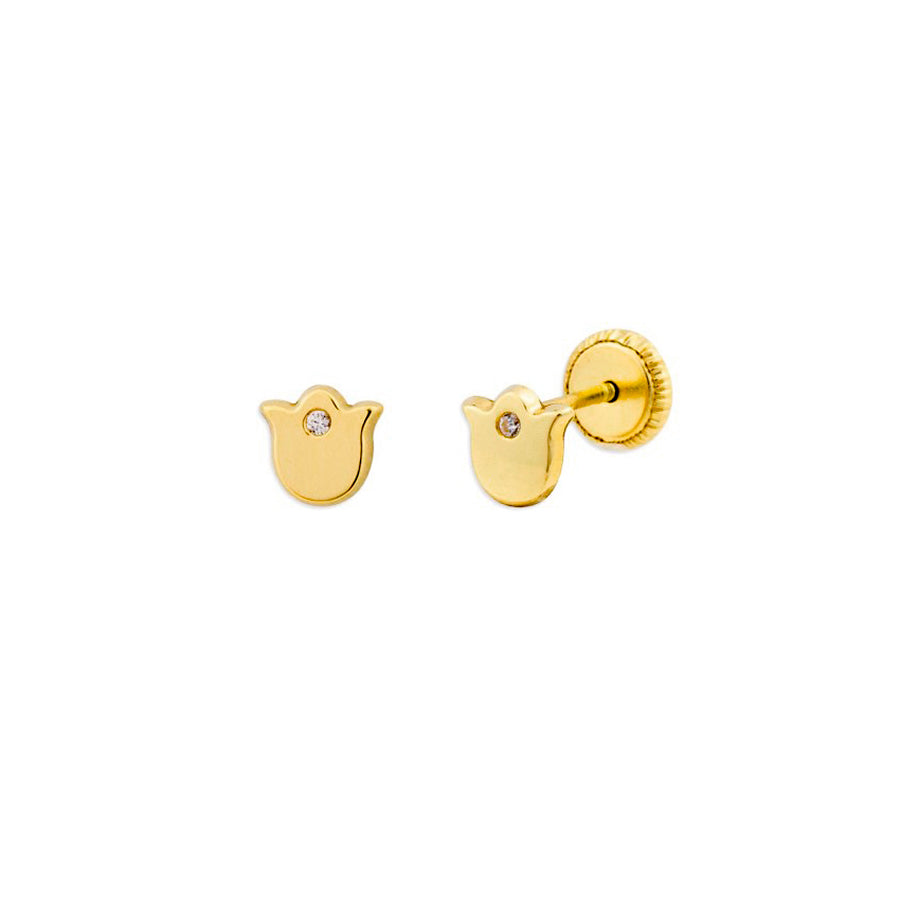 Pendientes Bebés Tulipán Oro 18k