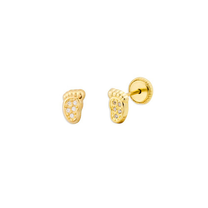 Pendientes Bebés Pies Oro