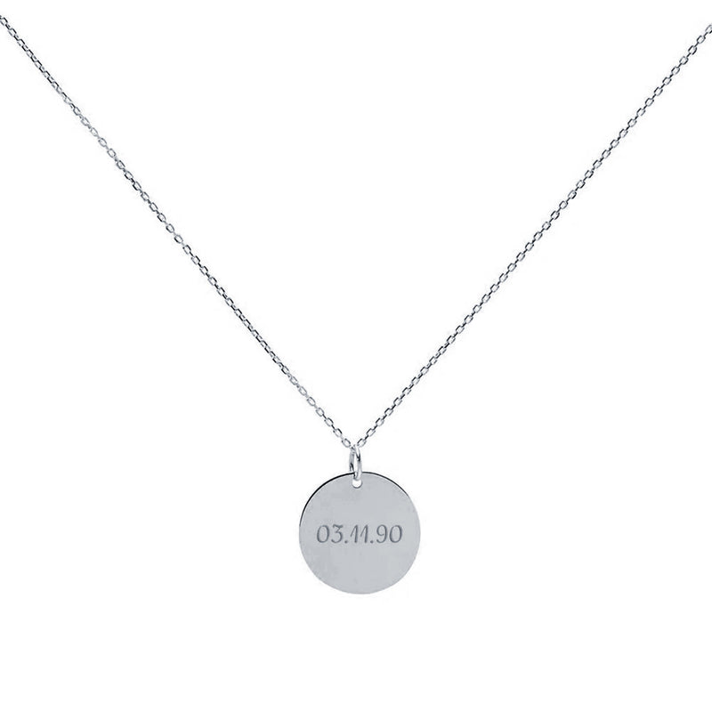 Collar Personalizable Medalla Pequeña en Oro