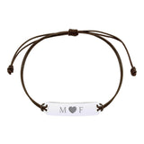 Pulsera de Plata y Macramé Marrón