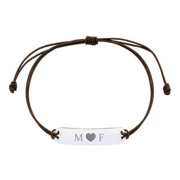Pulsera de Plata y Macramé Marrón