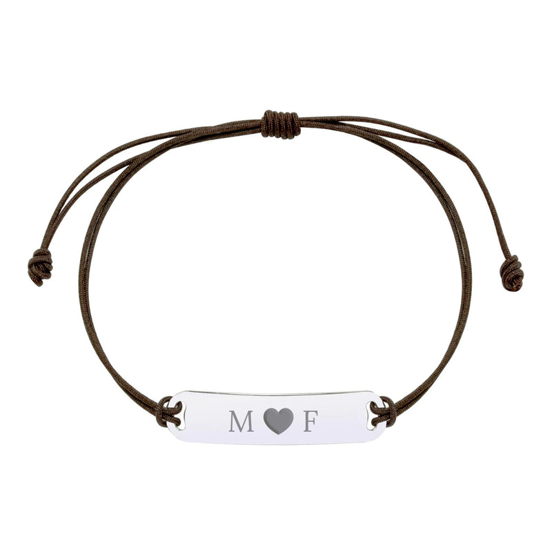 Pulsera de Plata y Macramé Marrón