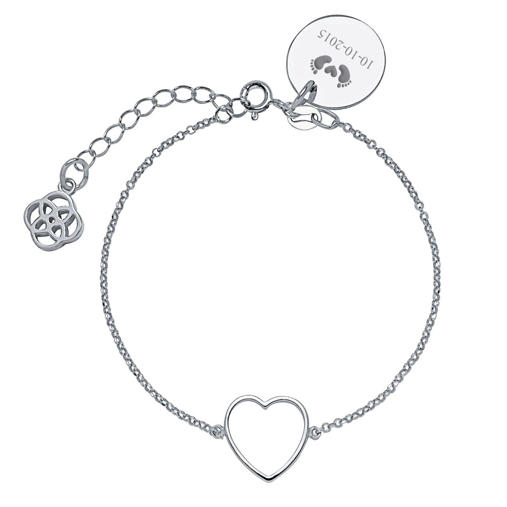 Pulsera Personalizable Silhoutte Plata