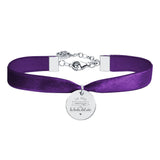 Pulsera Boda Testigos Terciopelo Plata