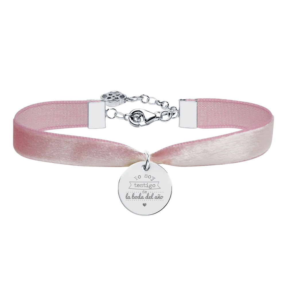 Pulsera Boda Testigos Terciopelo