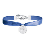 Pulsera Boda Testigos Terciopelo Plata
