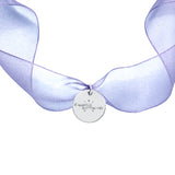 Medalla Ramo Novia Organza Pequeña Plata