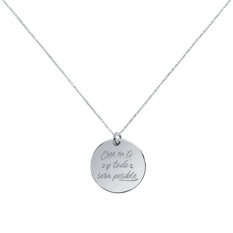 Collar String Rounded Charm Plata