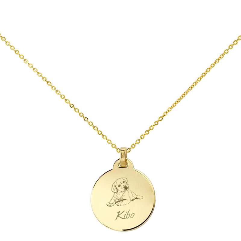 Collar String Small Rounded Charm Plata