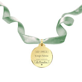 Medalla Ramo Novia Terciopelo Plata Doré