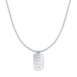 Cadena Marina y Medalla Redondeada Pequeña Plata