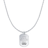 Cadena Marina y Medalla Redondeada Pequeña Plata
