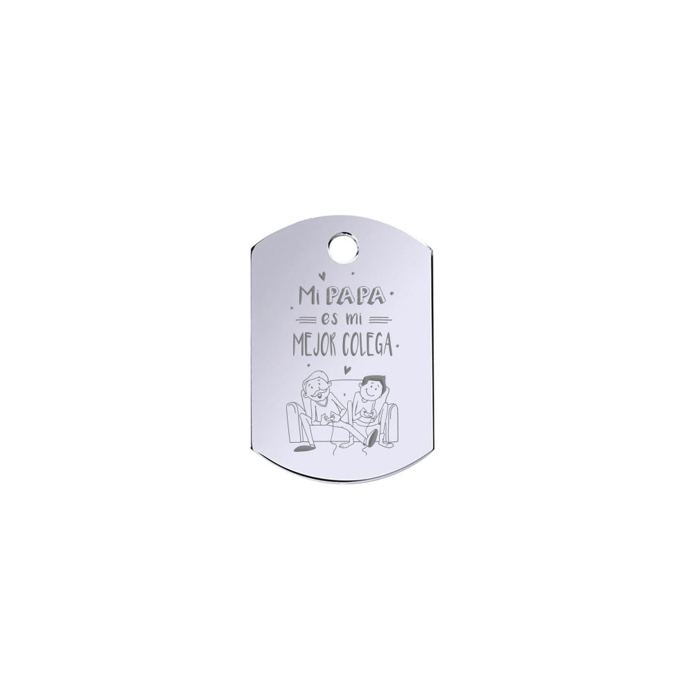 Medalla Redondeada 26x39mm Plata