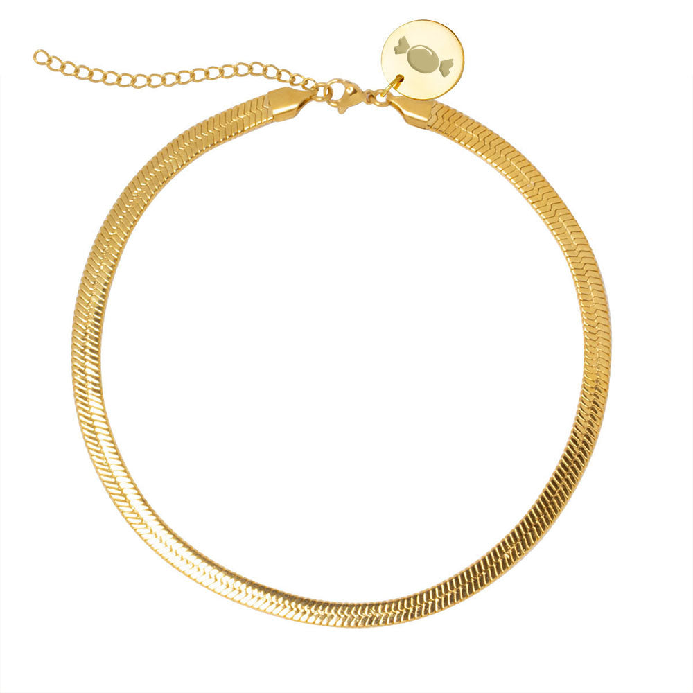 Collar Personalizable Cadena Serpiente Acero