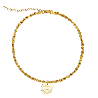 Collar Cordón de Acero Personalizado
