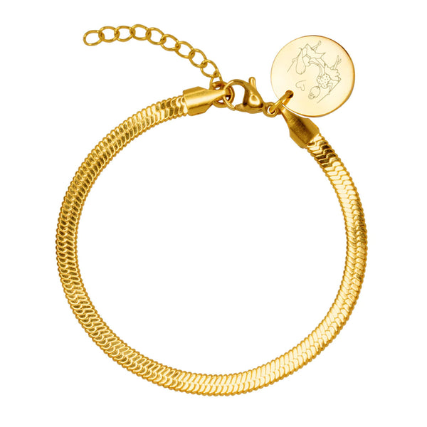 Pulsera Personalizable Cadena Serpiente Acero