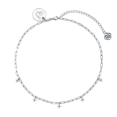 Collar Eslabón Cristal de Plata 925 Personalizado