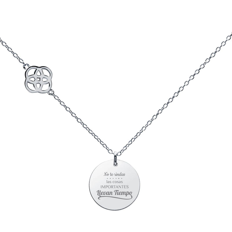 Gargantilla Customima logo lateral Plata