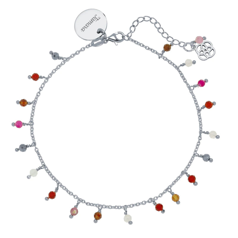 Tobillera Flor del Desierto Plata Personalizable