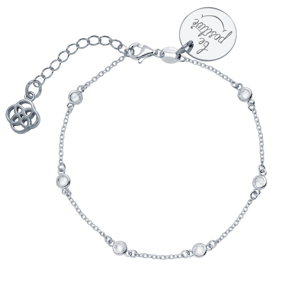 Pulsera Circonitas Cristal plata