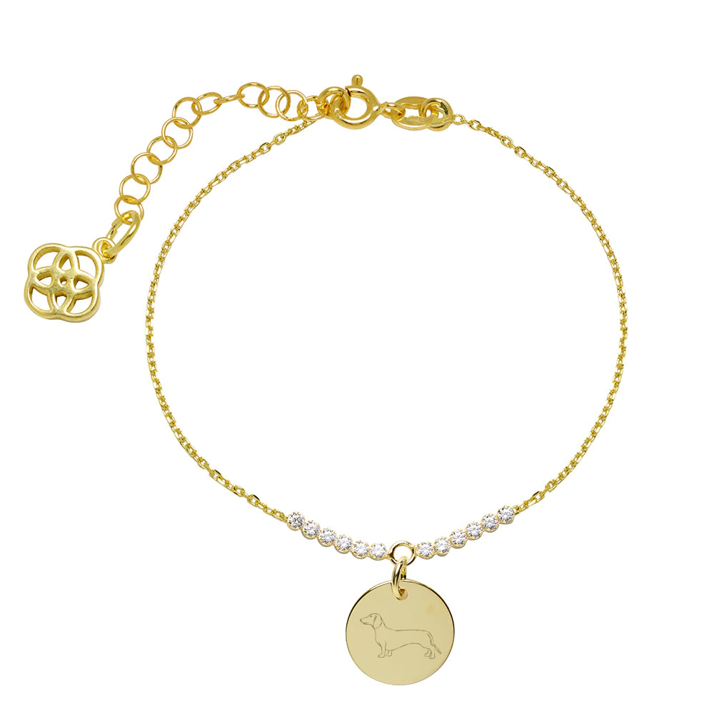 Pulsera Personalizable Circonitas Centro Plata