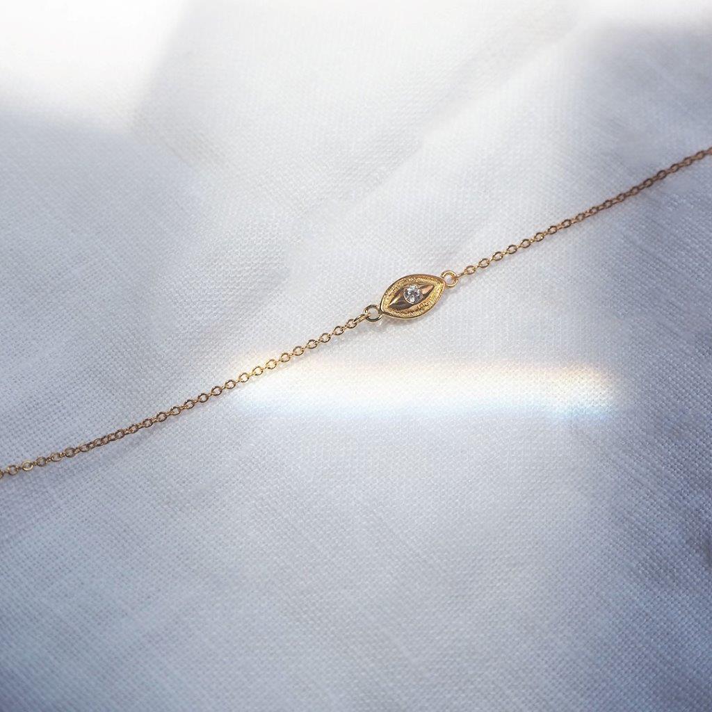 Pulsera Ojo Turco con Circonita Plata
