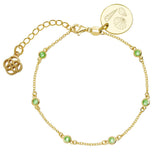 Pulsera Personalizable Circonitas Verde Doré