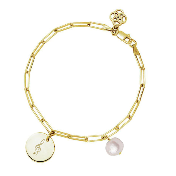 Pulsera Personalizable Perla Barroca Plata