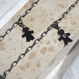 Pulsera Personalizable Rolo Charm Niño Plata