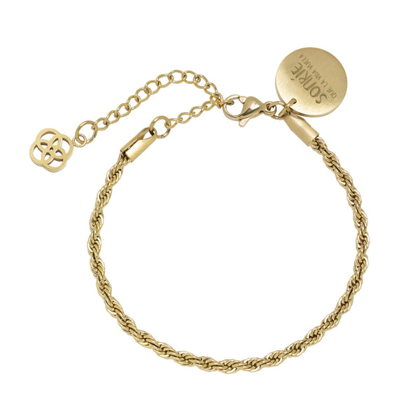 Pulsera Personalizable Cordón Acero Doré Vintage