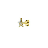 Piercing Estrella Con Circonitas Oro