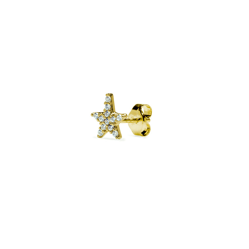 Piercing Estrella Con Circonitas Oro