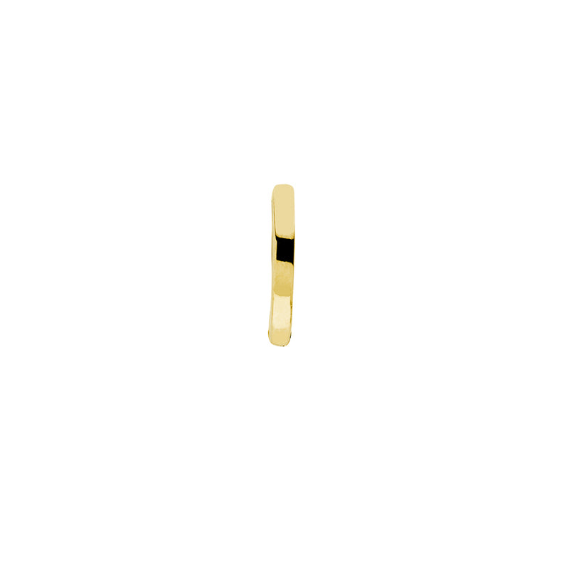 Piercing  Aro Liso Oro Cuadrado