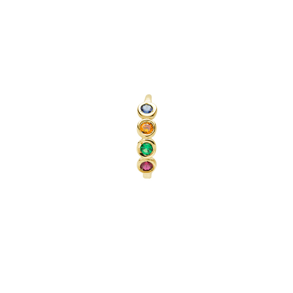 Piercing  Aro Liso Oro Multicolor