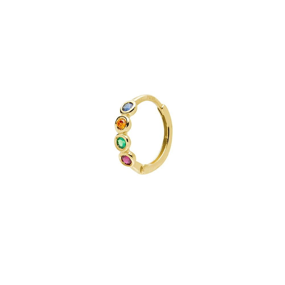 Piercing  Aro Liso Oro Multicolor