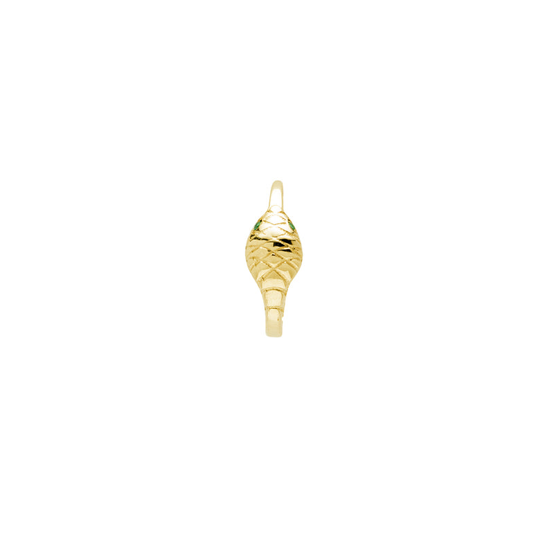 Piercing  Aro Serpiente Con Circonitas Oro