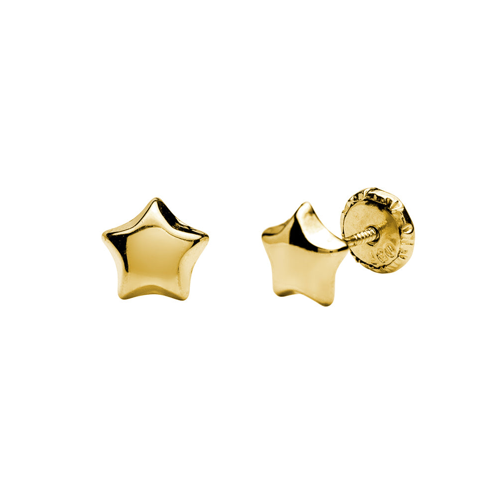 Pendientes Bebés Estrella Oro 18k