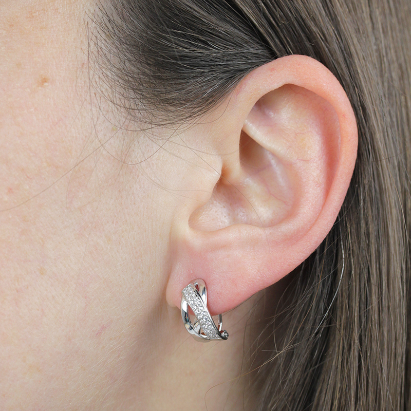 Pendientes Gallones 2 Filas plata