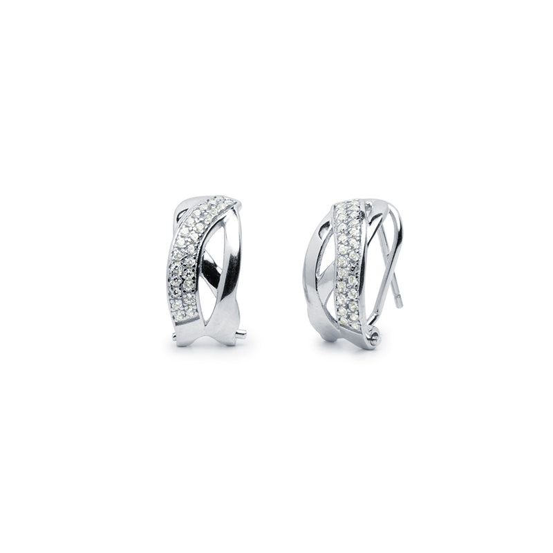 Pendientes Gallones 2 Filas plata