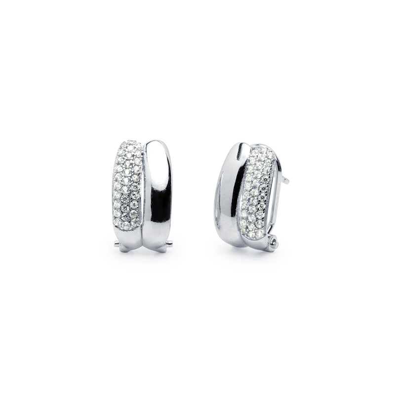 Pendientes Gallones 3 Filas  plata