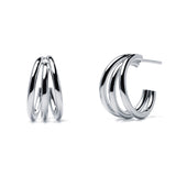 Pendientes Trilogía Ø 18mmPlata