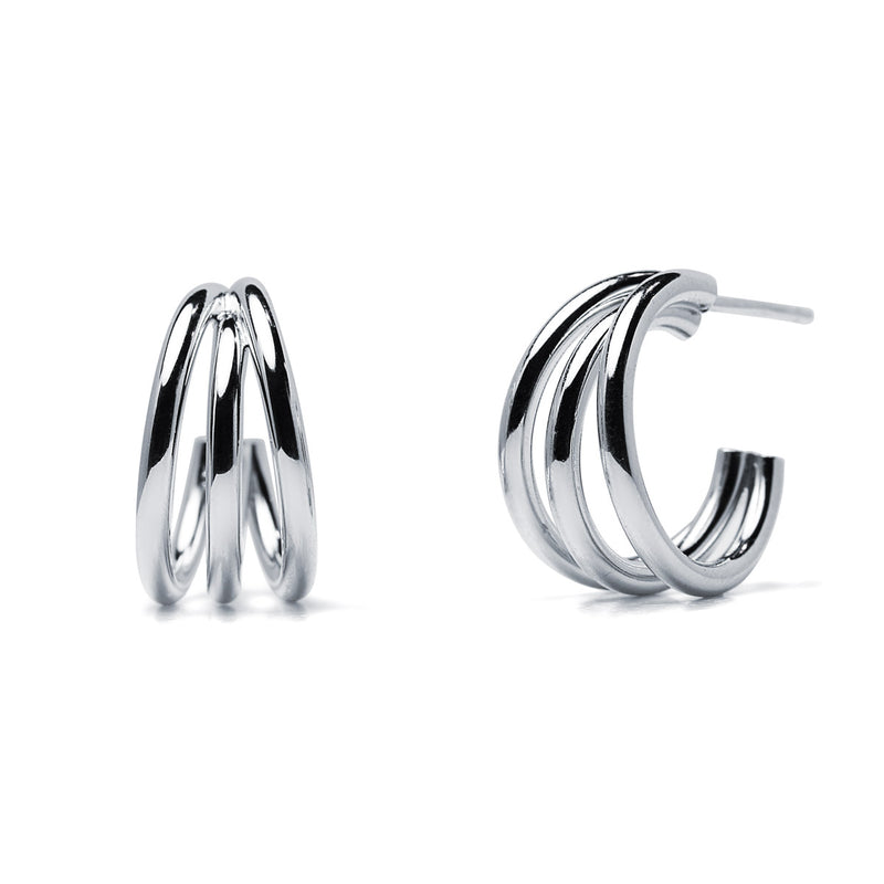 Pendientes Trilogía Ø 18mmPlata
