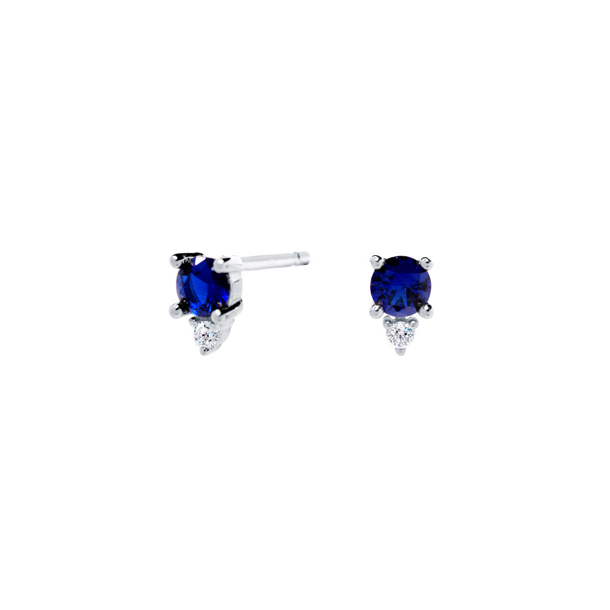 Pendientes circonitas combinadas plata