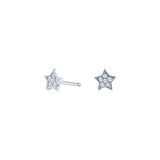 Pendientes mini estrellas plata