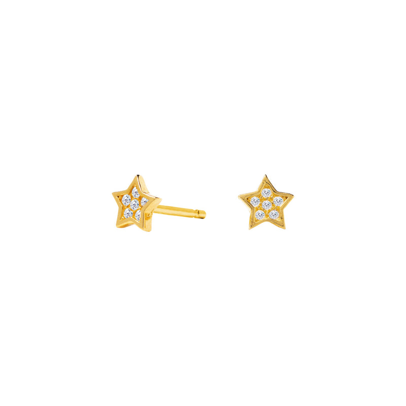 Pendientes mini estrellas plata