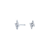 Pendientes mini rayo plata