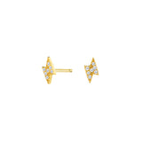 Pendientes mini rayo plata