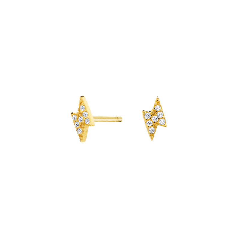 Pendientes mini rayo plata