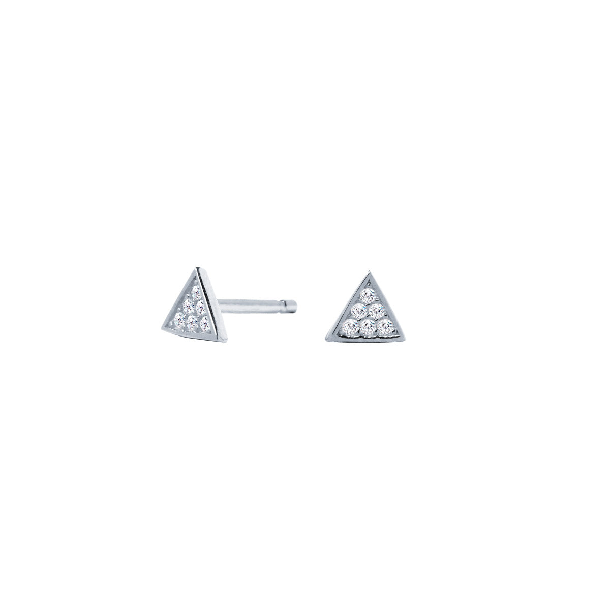 Pendientes mini triángulo Plata